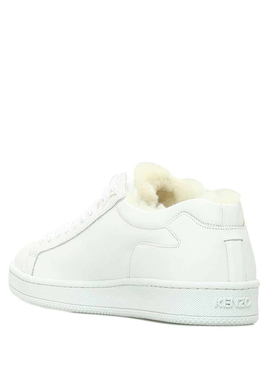 Beymen KENZO Beyaz Peluş Detaylı Erkek Deri Sneaker. 2