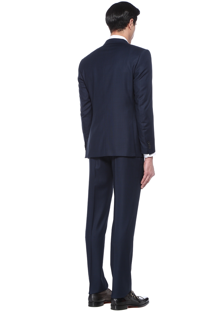 Beymen BEYMEN COLLECTION Drop 4 Lacivert Kelebek Yaka Yün Takım. 3