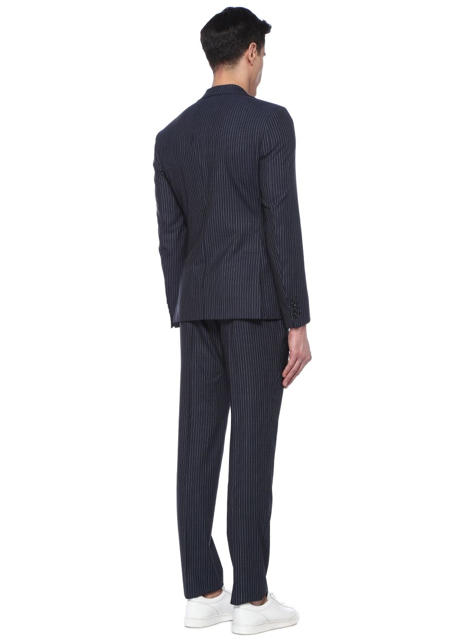 Beymen BEYMEN COLLECTION Drop 8 Lacivert Çizgili Kelebek Yaka Yün Takım. 3 Beymen BEYMEN COLLECTION Drop 8 Lacivert Çizgili Kelebek Yaka Yün Takım. 3