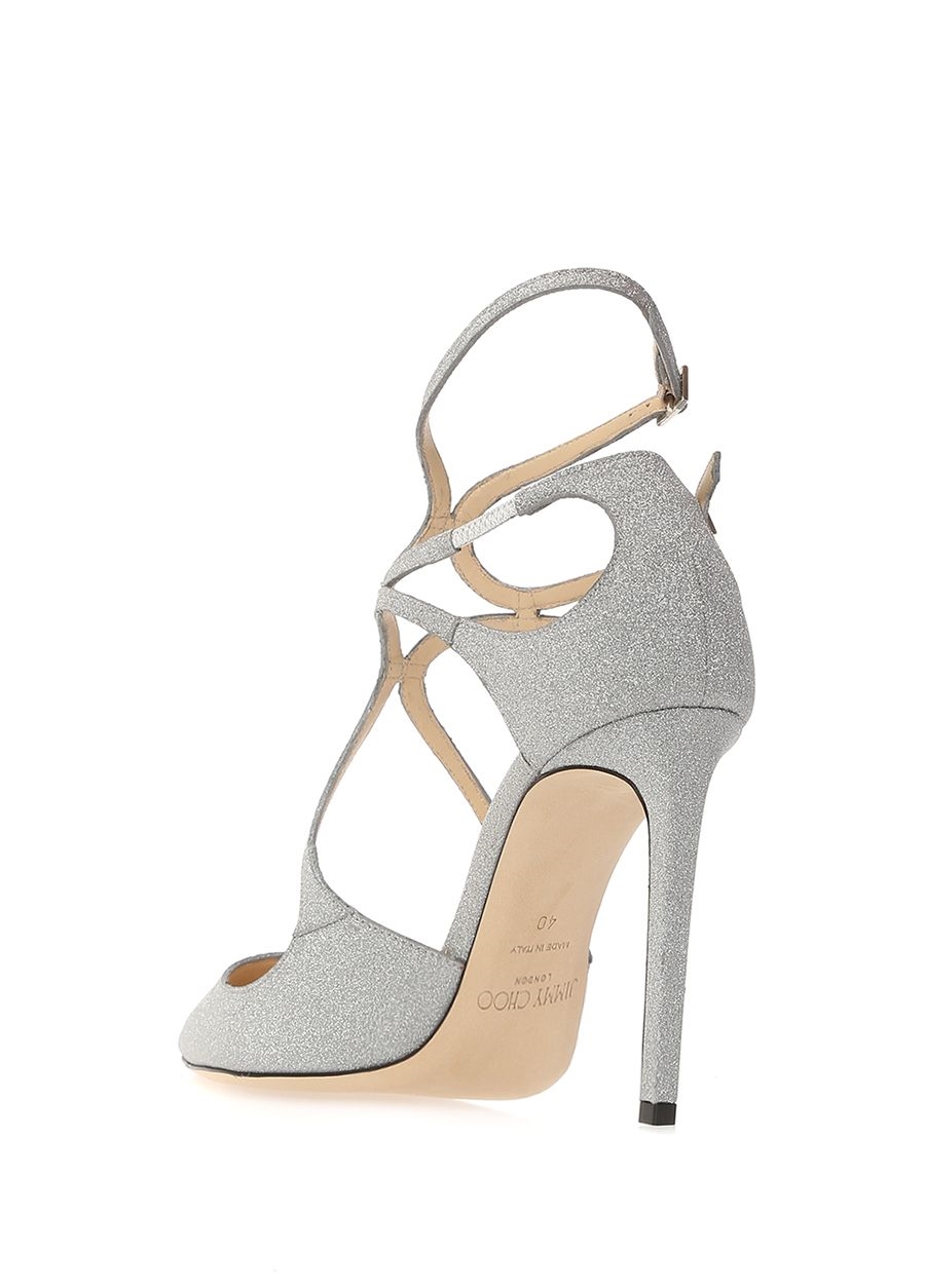 Beymen JIMMY CHOO Lancer Gri Sim Dokulu Kadın Gece Ayakkabısı. 2