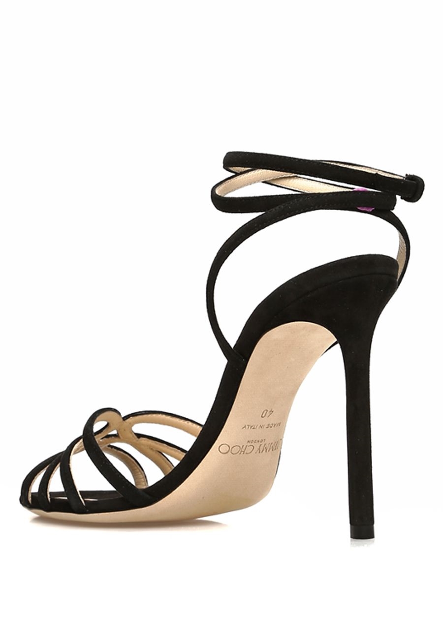 Beymen JIMMY CHOO Mimi Siyah İnce Bantlı Kadın Süet Sandalet. 2
