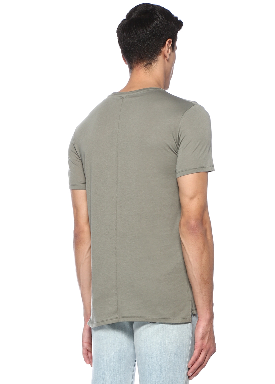 Beymen TRU Haki Bisiklet Yaka Basic T-shirt. 3