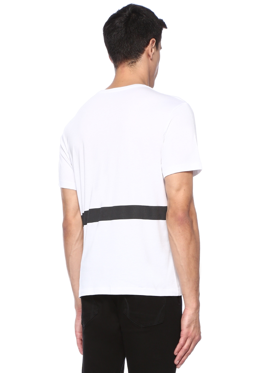 Beymen TURN & BAKE Nun Smoking Beyaz Bisiklet Yaka BaskılıT-shirt. 3