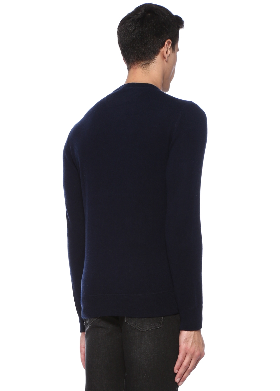 Beymen ALTEA X CASHMERE Lacivert Bisiklet Yaka Kaşmir Kazak. 3