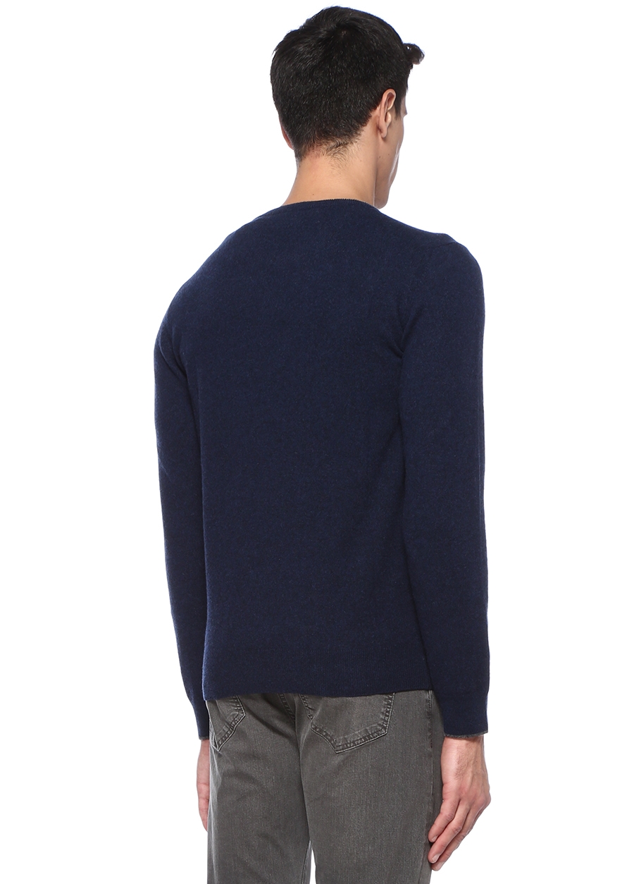 Beymen ALTEA X CASHMERE Lacivert Bisiklet Yaka Kaşmir Kazak. 3