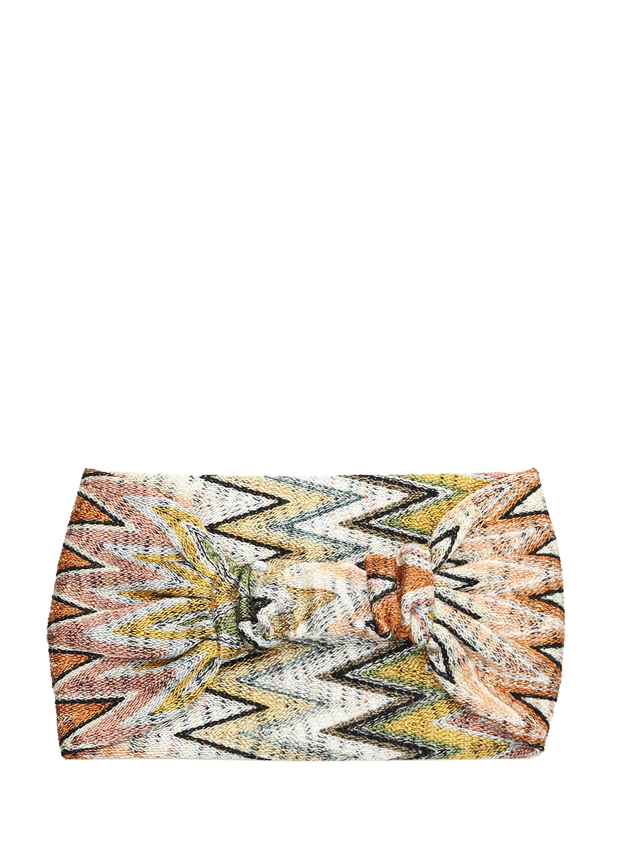 Beymen MISSONI Yeşil Pembe Zikzak Desenli Kadın Bandana. 2