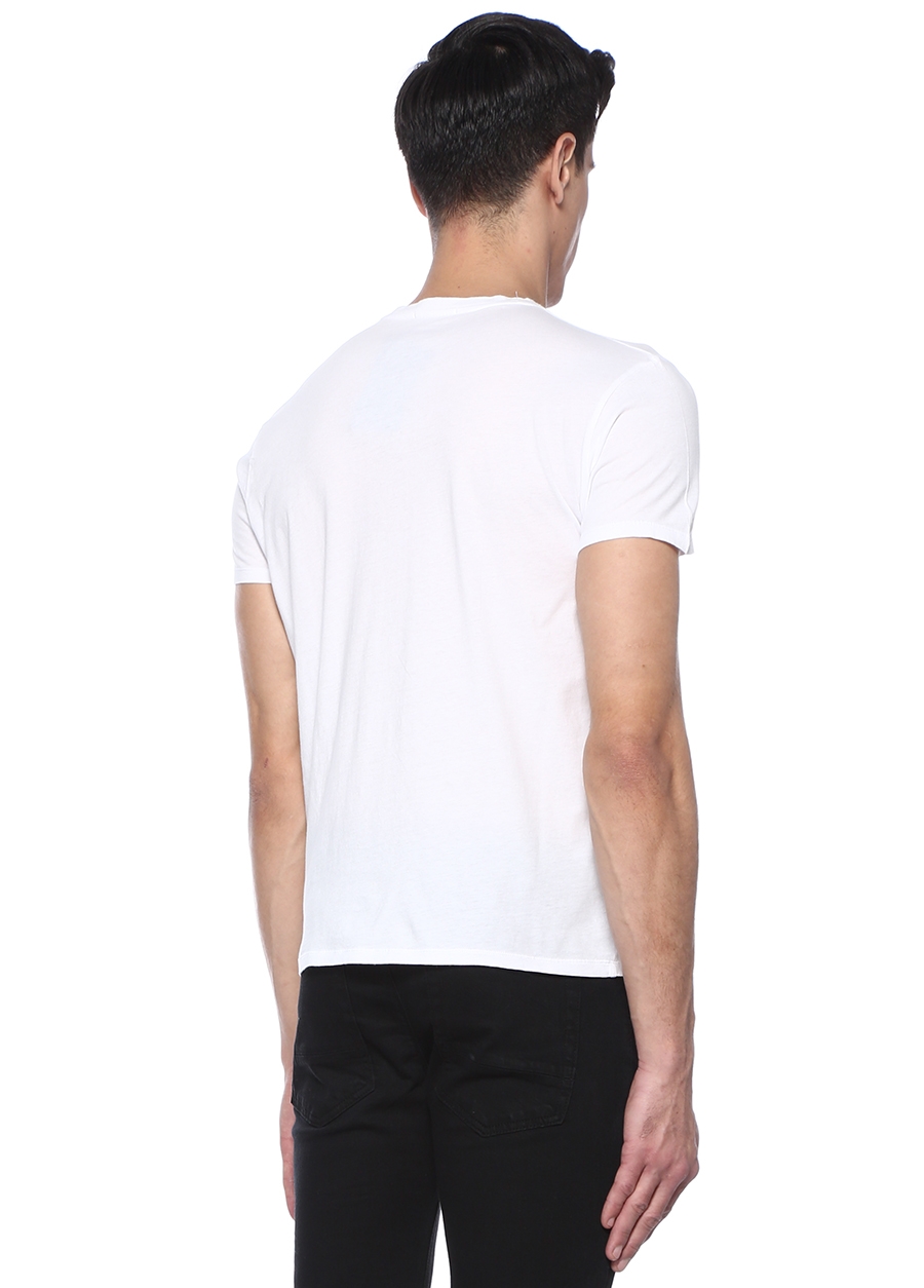 Beymen AMERICAN VINTAGE Beyaz V Yaka Basic T-shirt. 3
