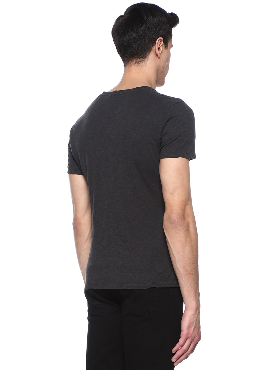 Beymen AMERICAN VINTAGE Jacksonville Antrasit Bisiklet Yaka T-shirt. 3