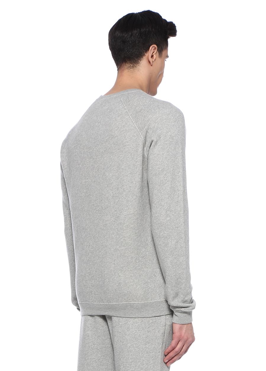 Beymen AMERICAN VINTAGE Kinouba Gri Melanj Reglan Kollu Sweatshirt. 3