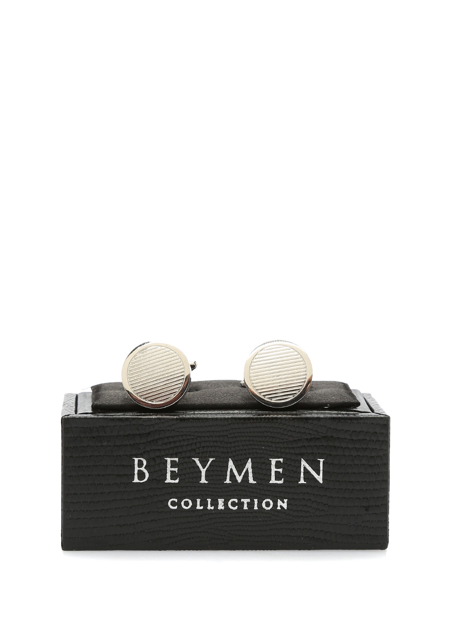 Beymen BEYMEN COLLECTION Silver Çizgi Dokulu Yuvarlak Formlu KolDüğmesi. 2 Beymen BEYMEN COLLECTION Silver Çizgi Dokulu Yuvarlak Formlu KolDüğmesi. 2