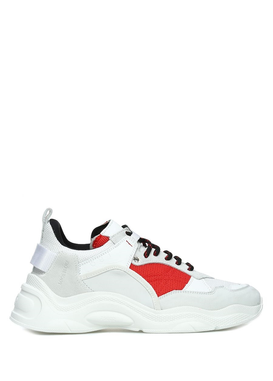 Beymen IRO Beyaz Kırmızı File Dokulu Kadın Deri Sneaker. 1