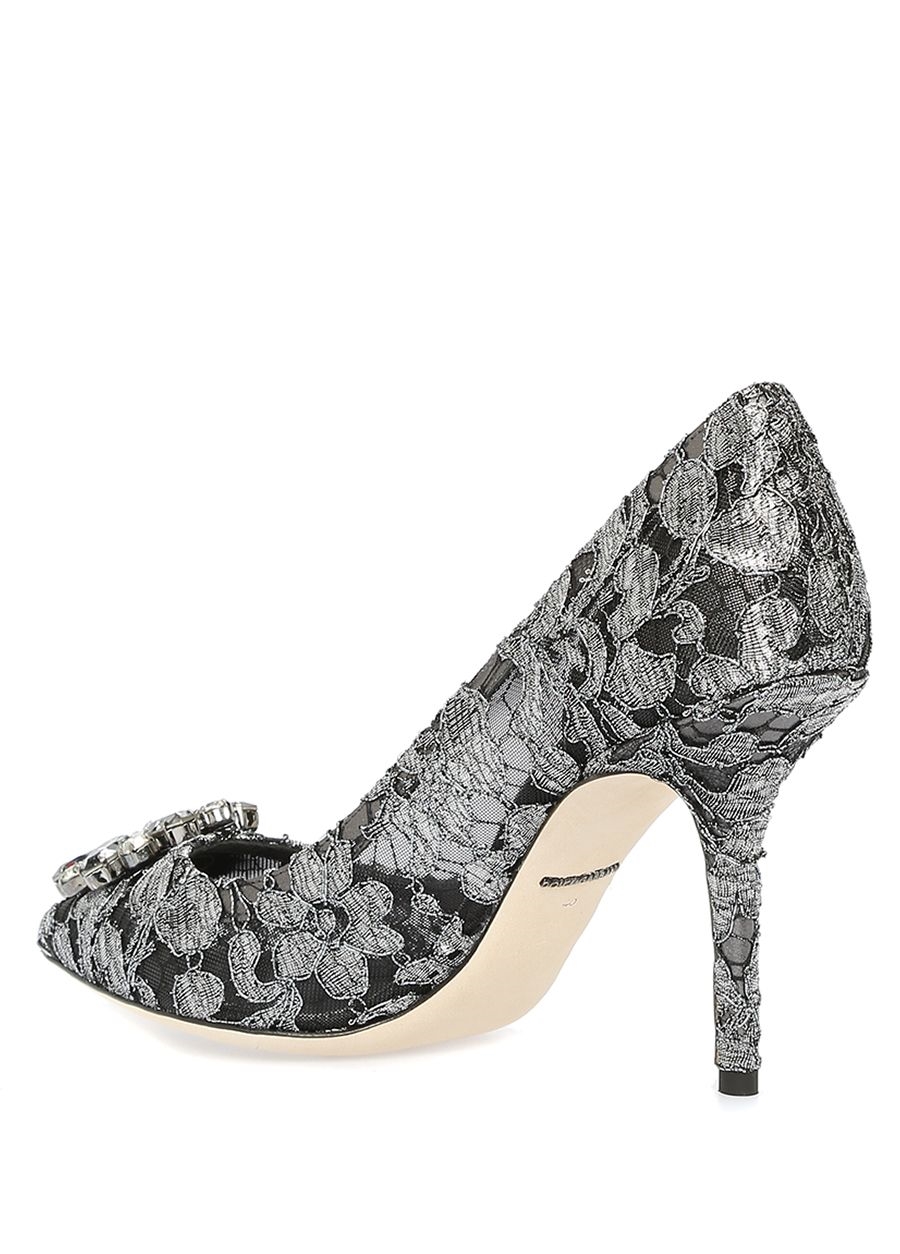 Beymen DOLCE&GABBANA Rainbow Lace Siyah Silver Taşlı Broşlu Stiletto. 2