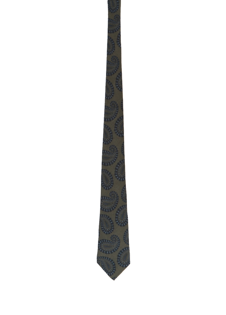 Beymen BEYMEN COLLECTION Haki Şal Desenli Yün Kravat 2 Beymen BEYMEN COLLECTION Haki Şal Desenli Yün Kravat 3