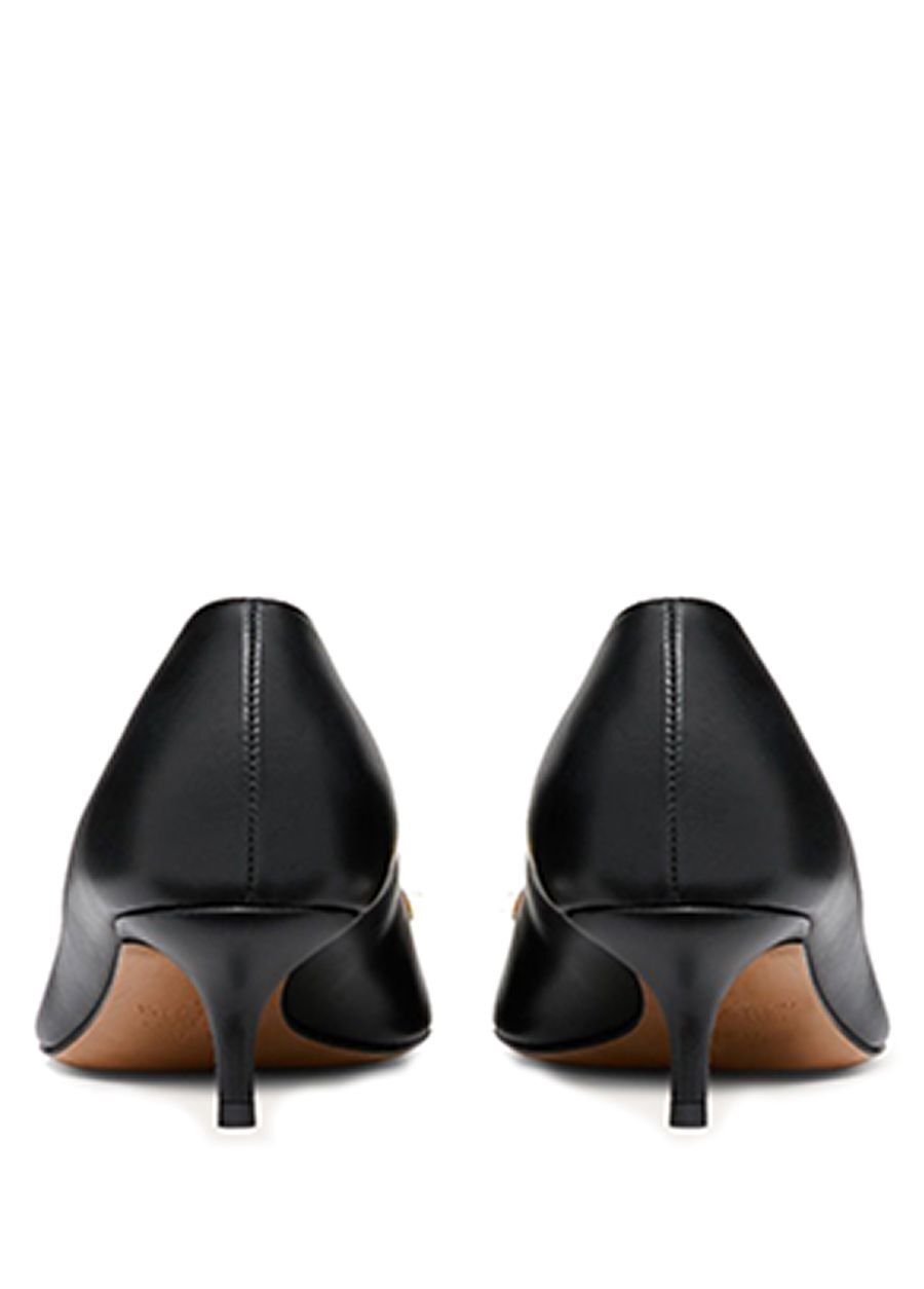 Beymen VALENTINO GARAVANI VLogo Siyah Deri Topuklu Ayakkabı. 3