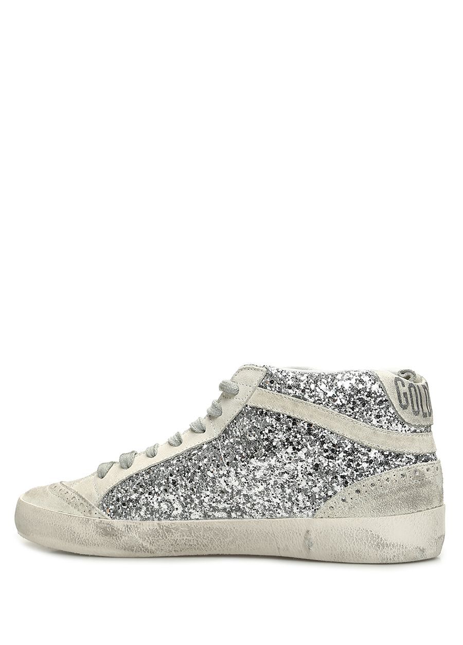 Beymen GOLDEN GOOSE Mid Star Silver Sim Dokulu Kadın KadifeSneaker. 2