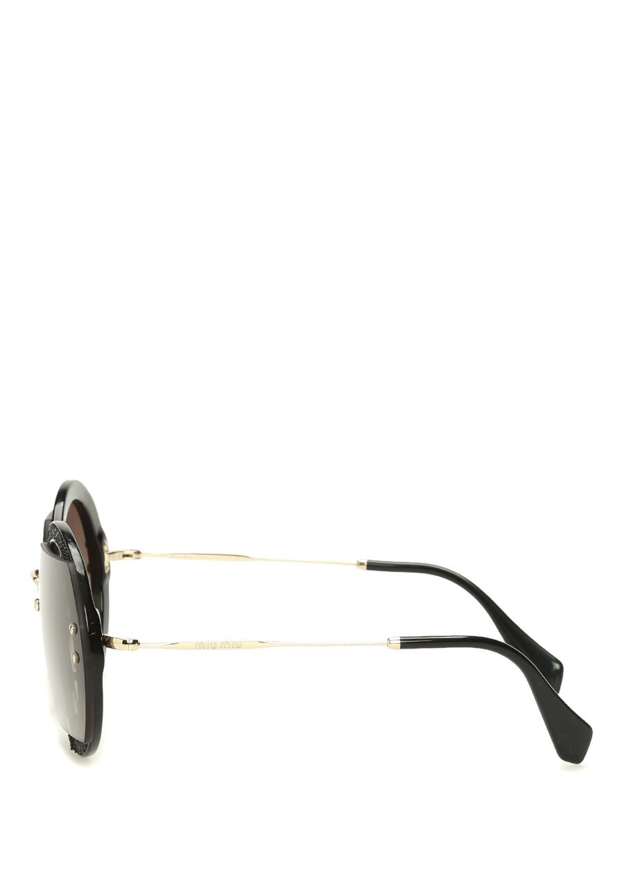 Beymen MIU MIU Siyah Yuvarlak Formlu Kadın Güneş Gözlüğü. 2