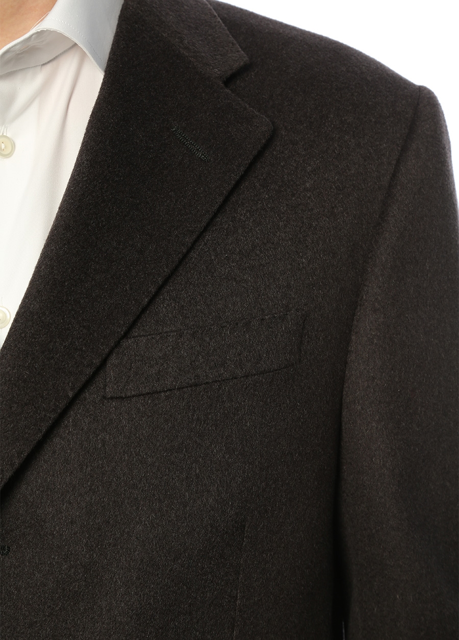 Beymen CORNELIANI Antrasit Kelebek Yaka Kaşmir Palto. 4