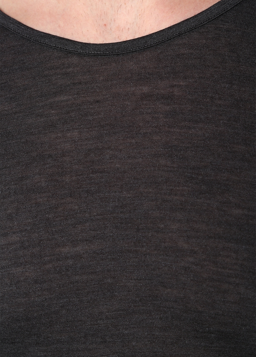 Beymen ZIMMERLI 710 Antrasit Basic Yün T-shirt. 4