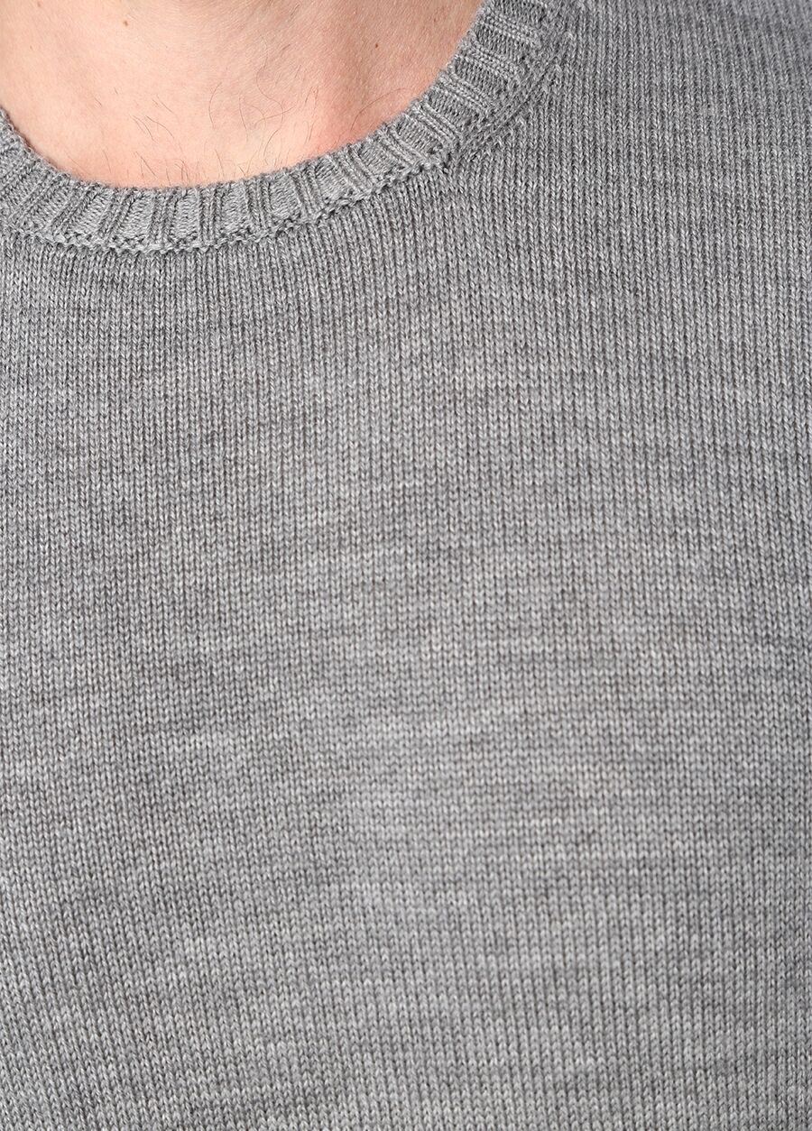 Beymen DRUMOHR Gri Bisiklet Yaka Yün Kazak. 4