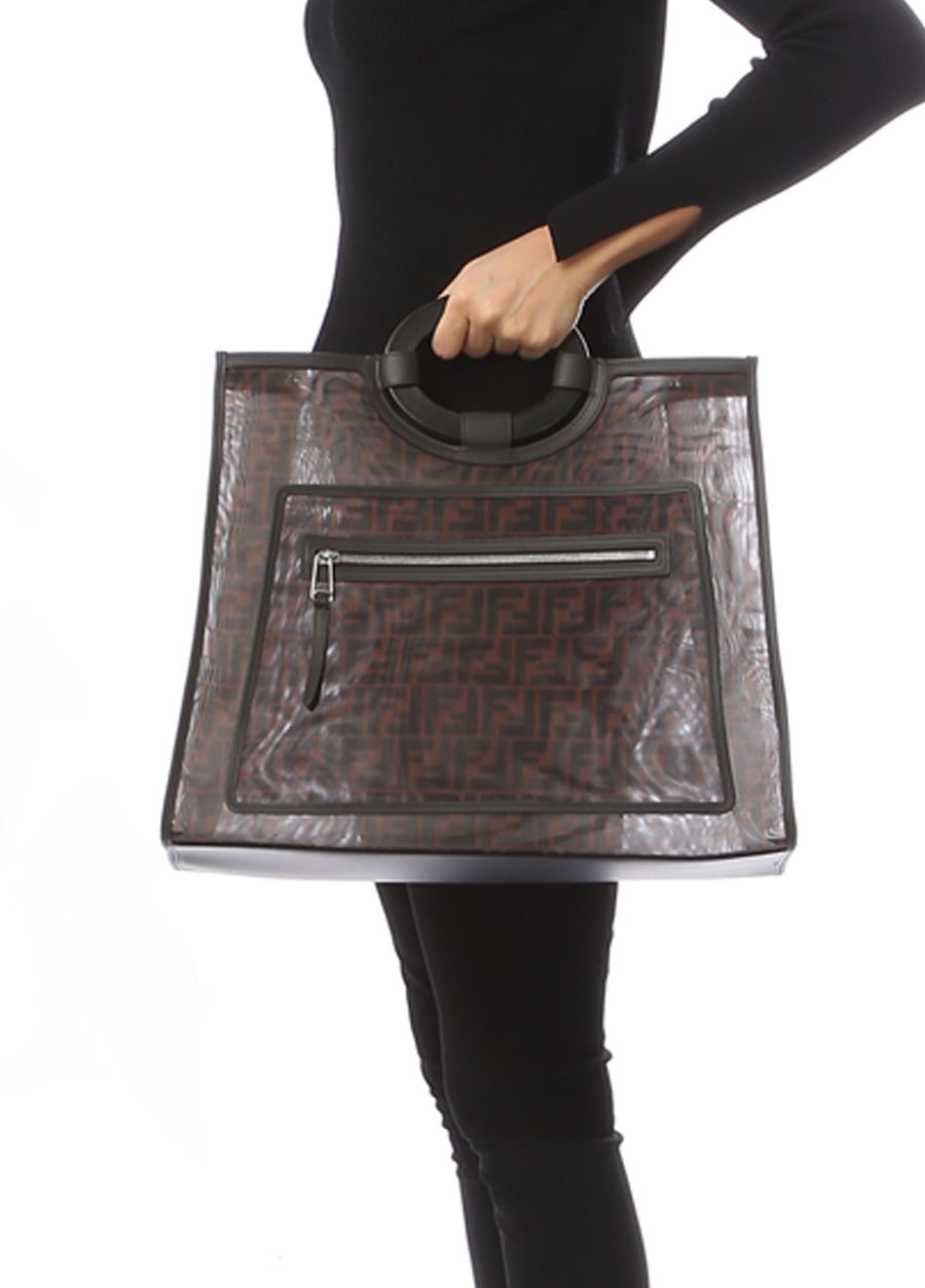 Beymen FENDI Runaway Logolu Kadın Transparan Alışveriş Çantası. 2