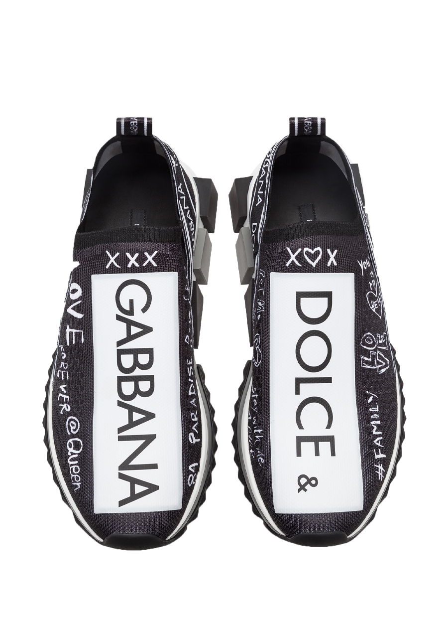 Beymen DOLCE&GABBANA Sorrento Graffiti Siyah Beyaz Kadın Sneaker. 4 Beymen DOLCE&GABBANA Sorrento Graffiti Siyah Beyaz Kadın Sneaker. 4