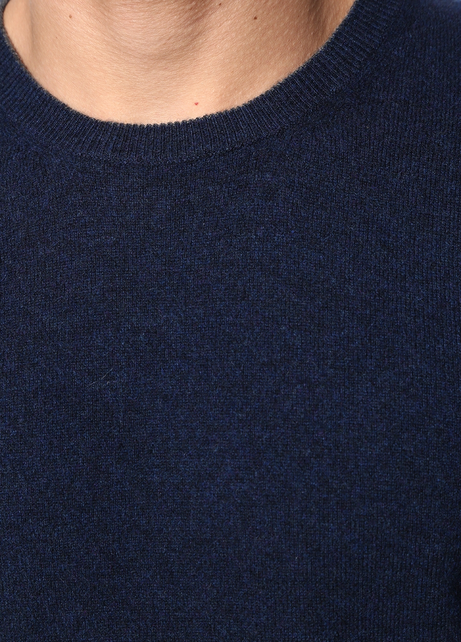 Beymen ALTEA X CASHMERE Lacivert Bisiklet Yaka Kaşmir Kazak. 4