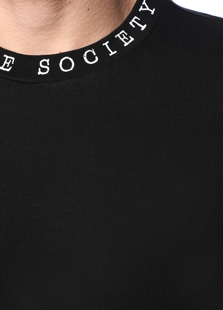 Beymen CULT OF CUDDLE Siyah Yakası Yazı Baskılı Basic T-shirt. 4