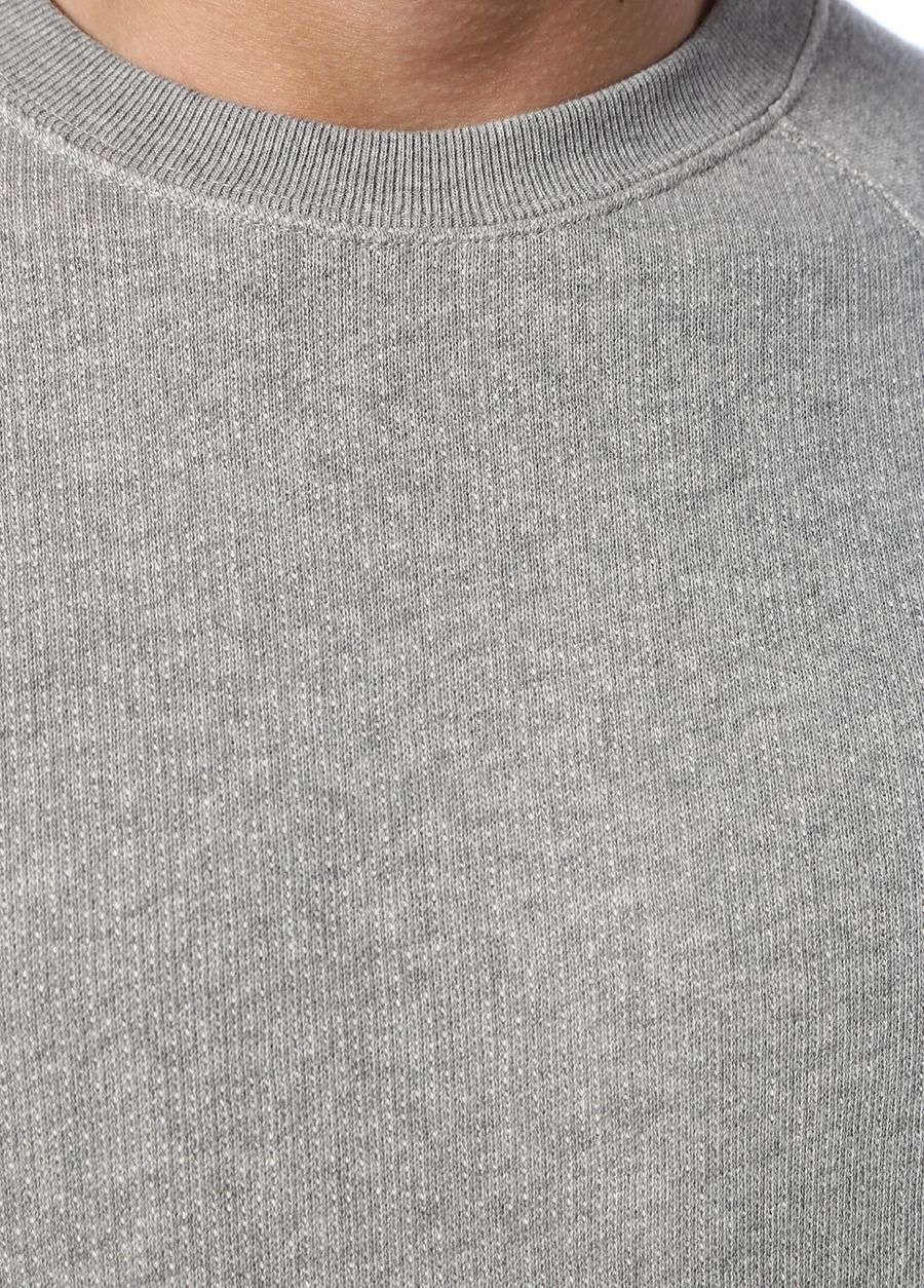 Beymen AMERICAN VINTAGE Kinouba Gri Melanj Reglan Kollu Sweatshirt. 4