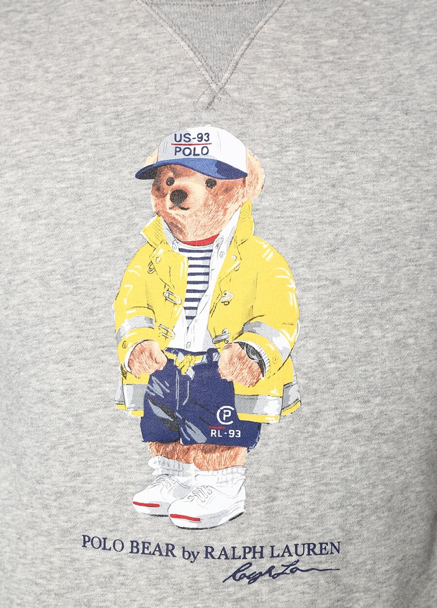 Beymen POLO RALPH LAUREN Gri Ayıcık Baskılı Sweatshirt. 4