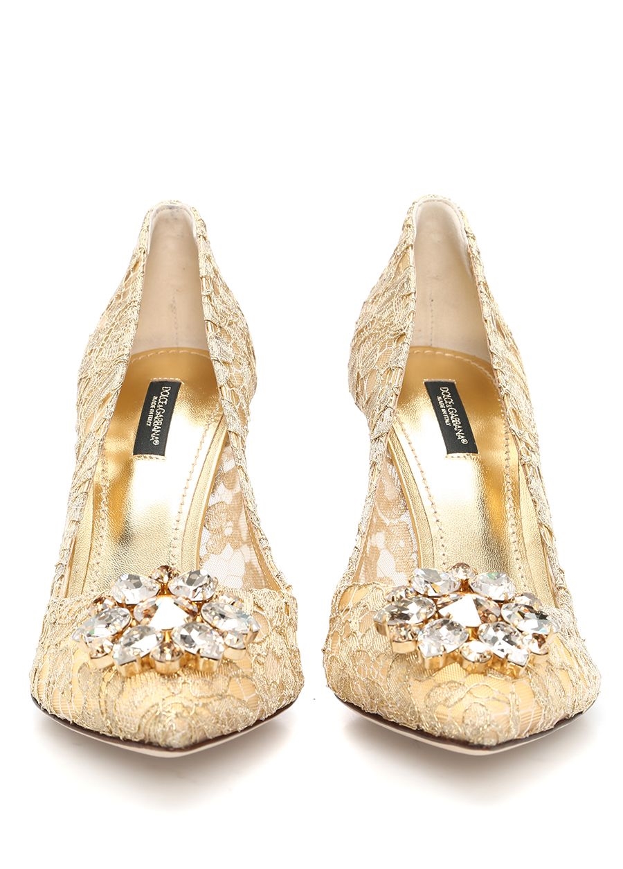 Beymen DOLCE&GABBANA Rainbow Lace Gold Taşlı Stiletto. 3