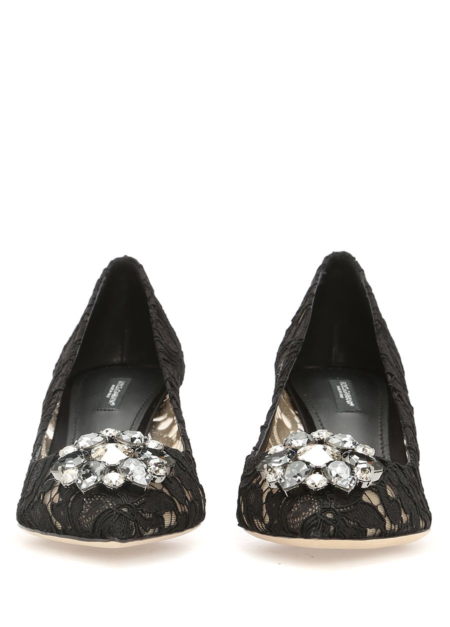 Beymen DOLCE&GABBANA The Rainbow Lace Siyah Taşlı Topuklu Ayakkabı. 3