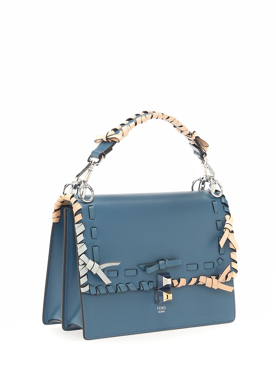 Beymen FENDI Kan Mavi Kenarları Örgülü Kadın Deri Omuz Çantası. 3 Beymen FENDI Kan Mavi Kenarları Örgülü Kadın Deri Omuz Çantası. 3