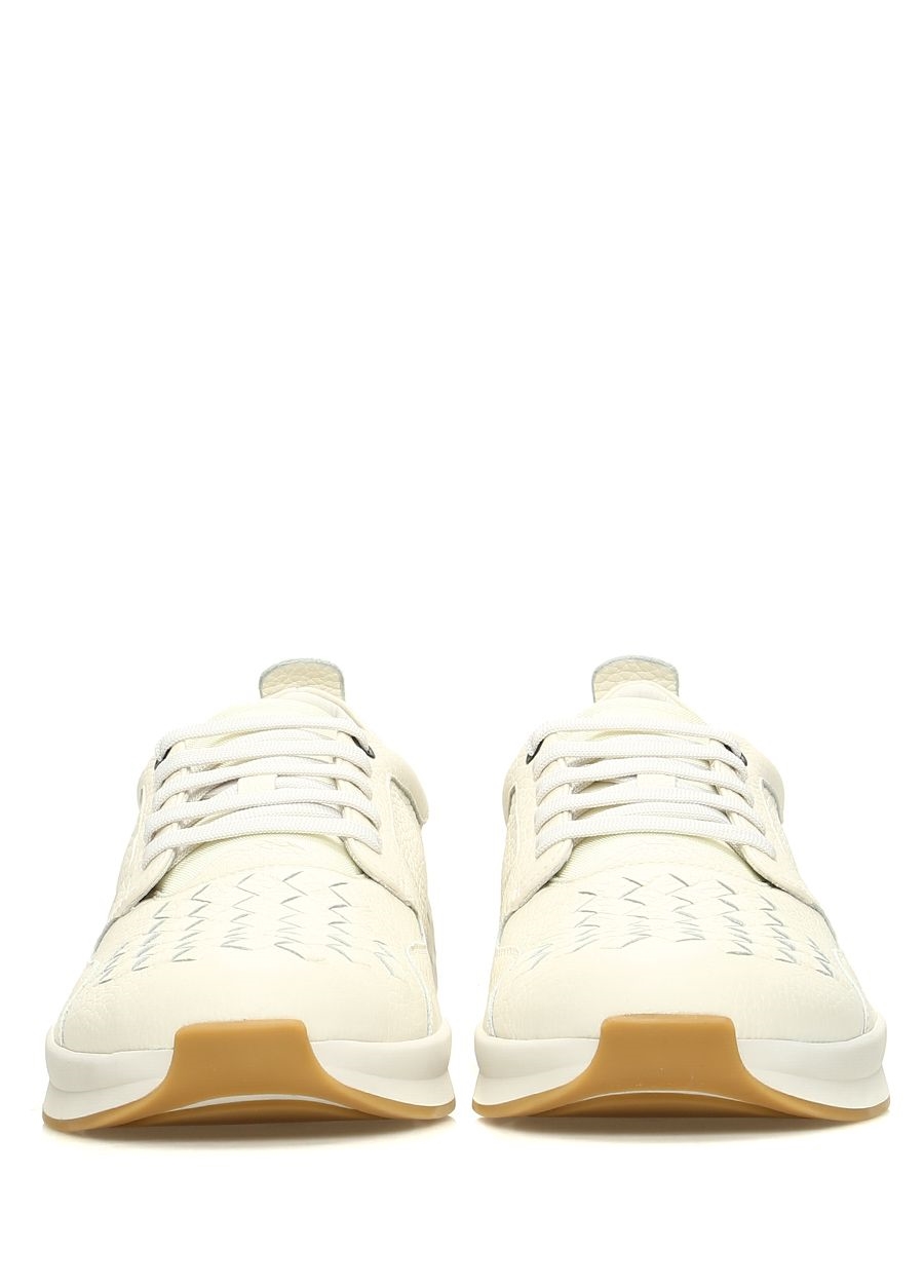 Beymen BOTTEGA VENETA Beyaz Örgü Dokulu Erkek Deri Sneaker. 3