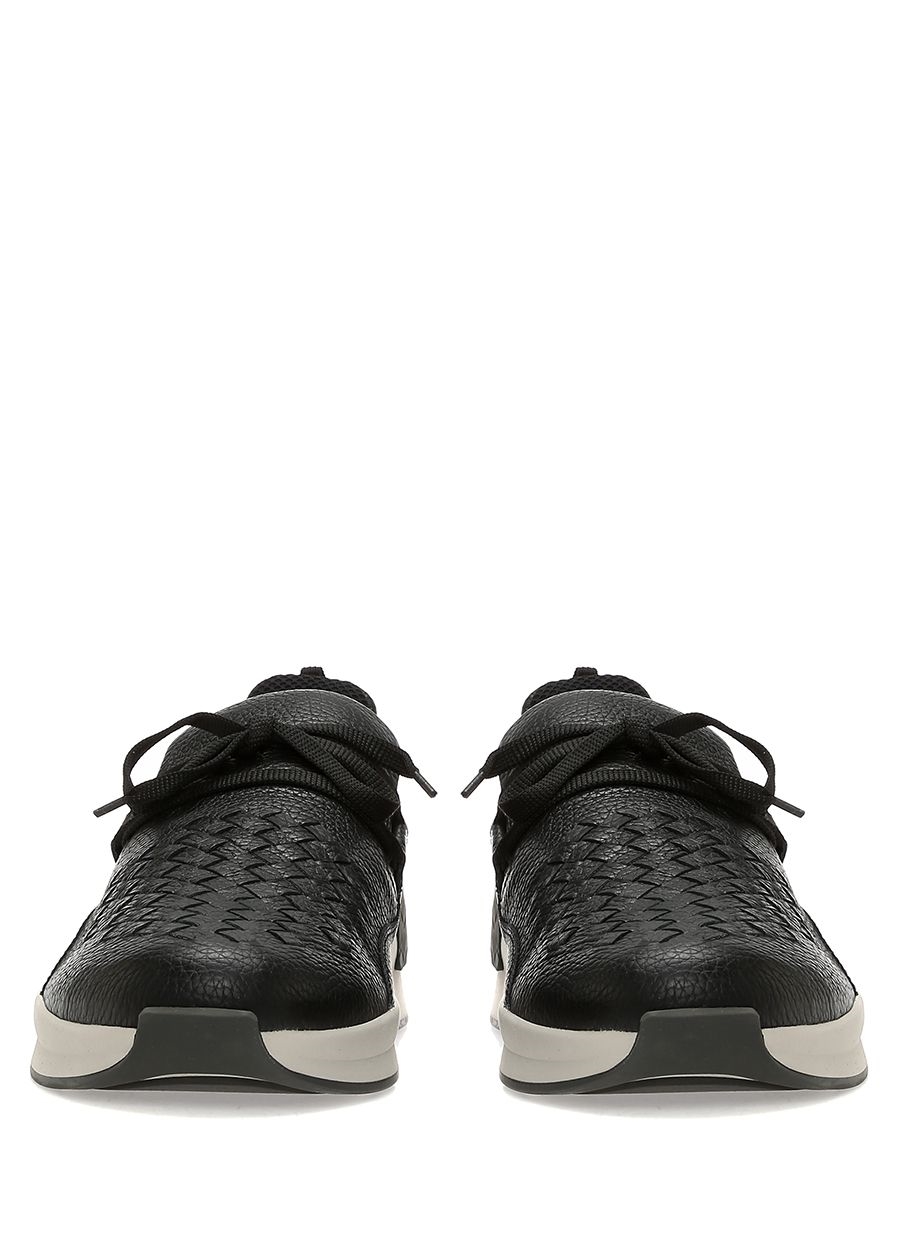 Beymen BOTTEGA VENETA Siyah Örgü Dokulu Erkek Deri Sneaker. 3