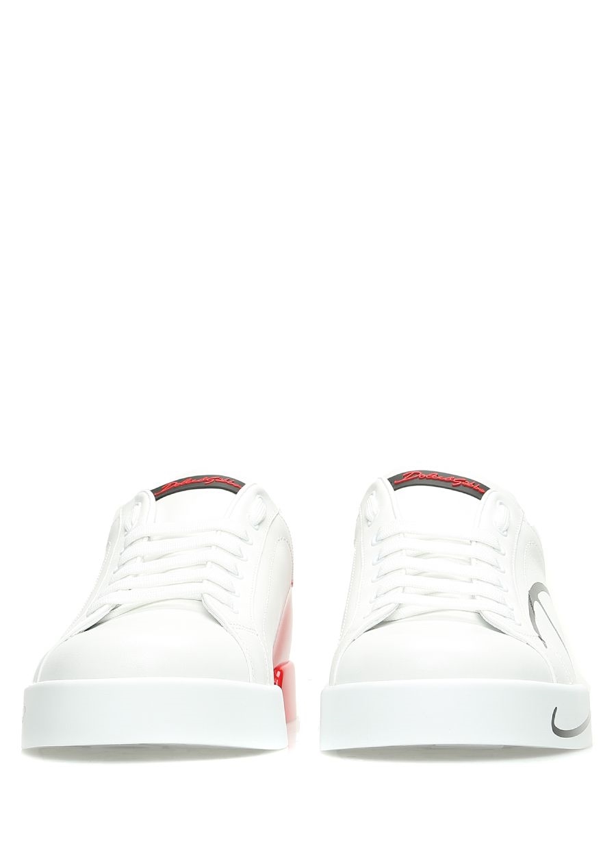Beymen DOLCE&GABBANA Beyaz Kırmızı Logolu Erkek Deri Sneaker. 3