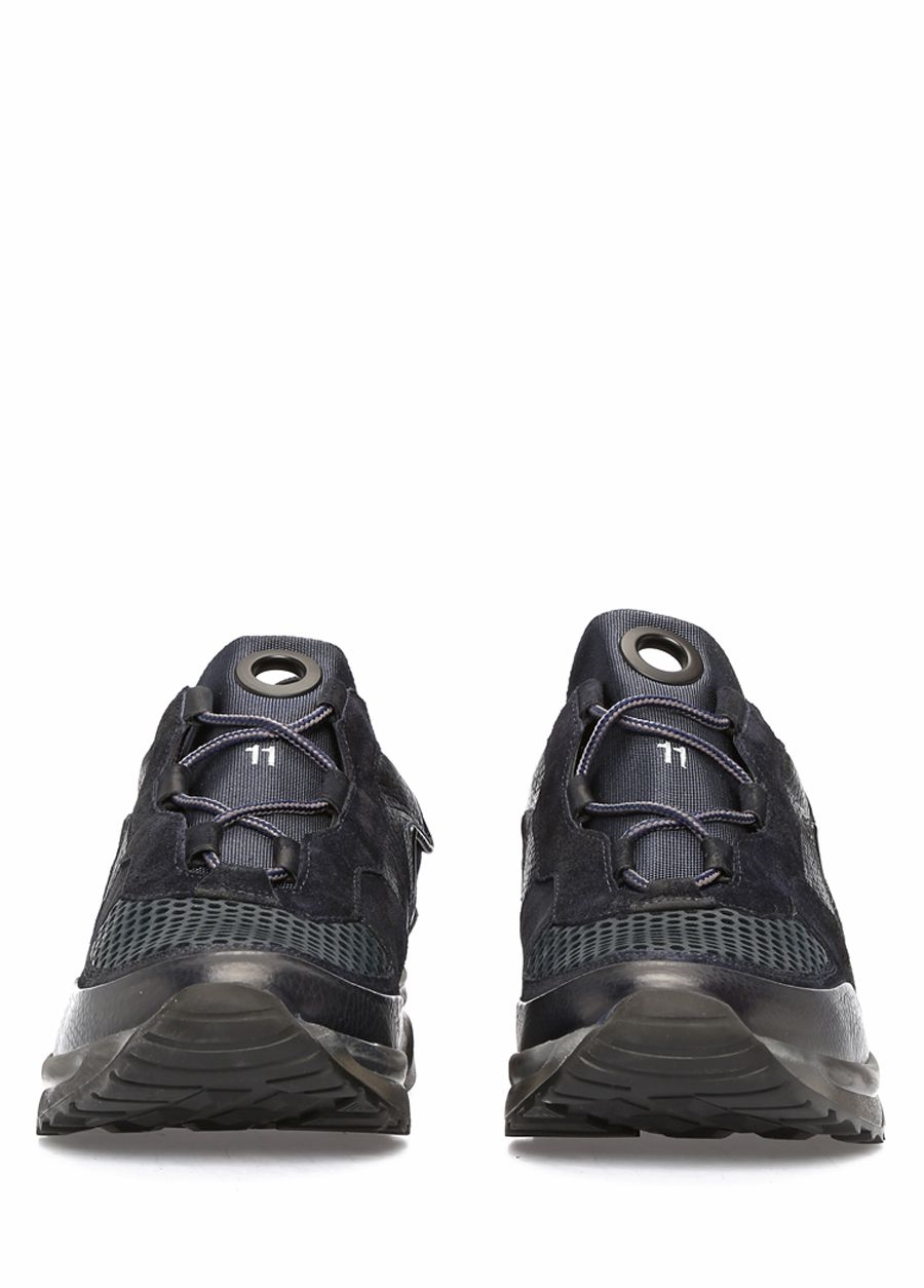 Beymen LEATHER CROWN Aero Lacivert Süet Detaylı Erkek Deri Sneaker. 3