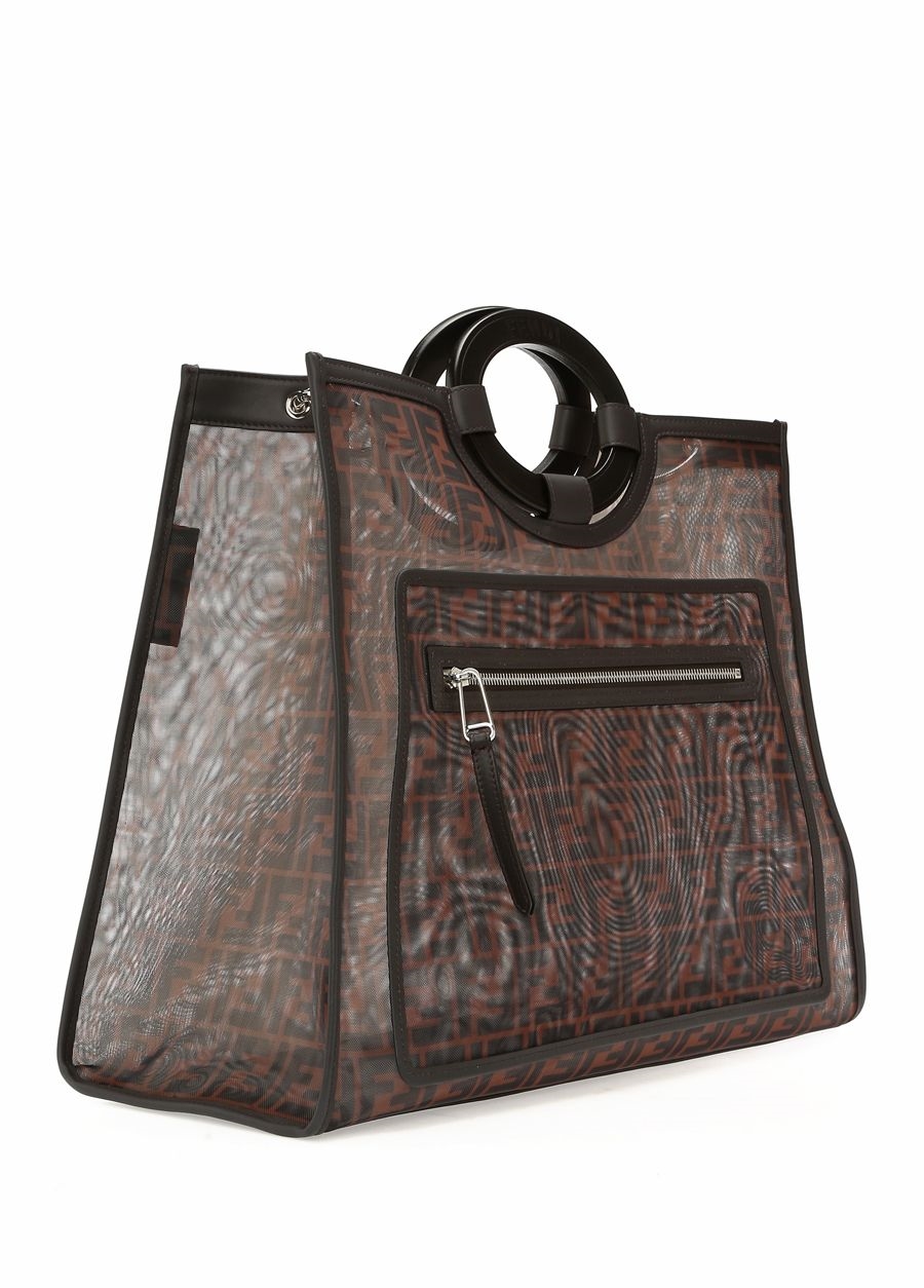 Beymen FENDI Runaway Logolu Kadın Transparan Alışveriş Çantası. 3