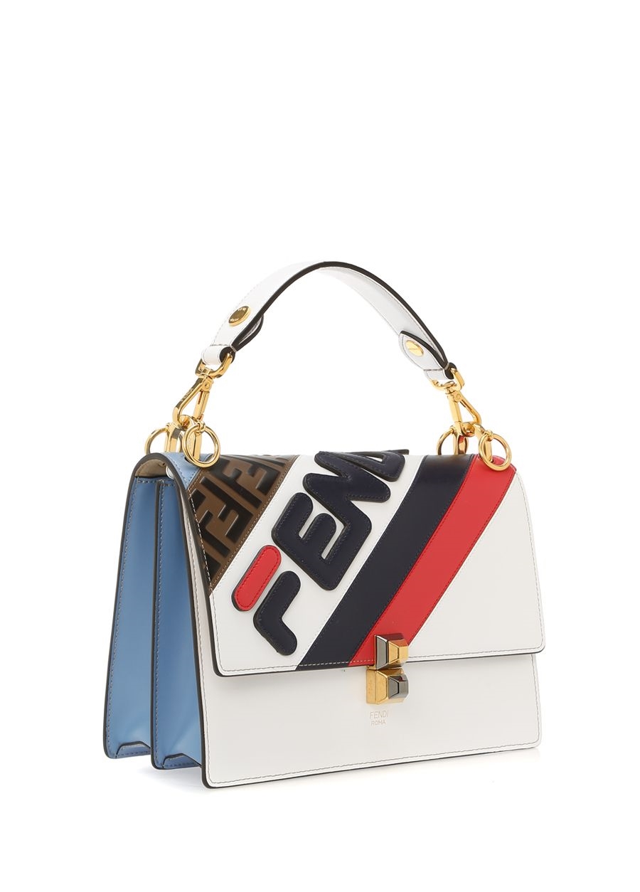 Beymen FENDI Kan I Mavi Kahverengi Logolu Kadın OmuzÇantası. 3