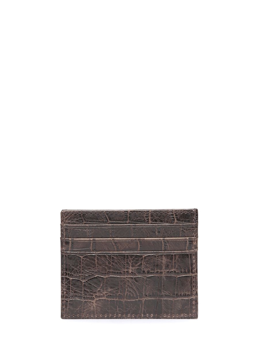 Beymen BEYMEN COLLECTION Kahverengi Timsah Desenli Erkek Deri Kartlık. 3