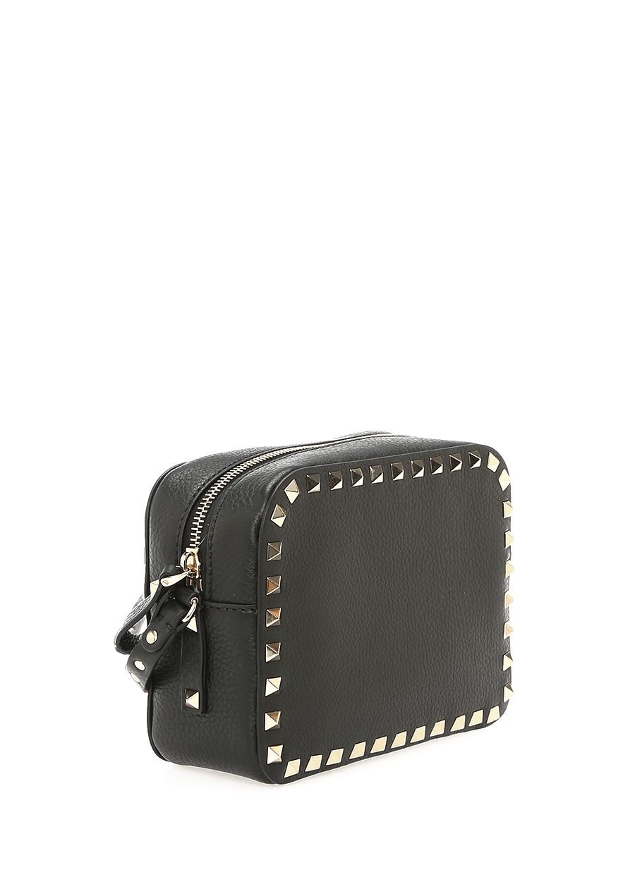 Beymen VALENTINO GARAVANI Rockstud Siyah Kadın Deri Omuz Çantası. 3