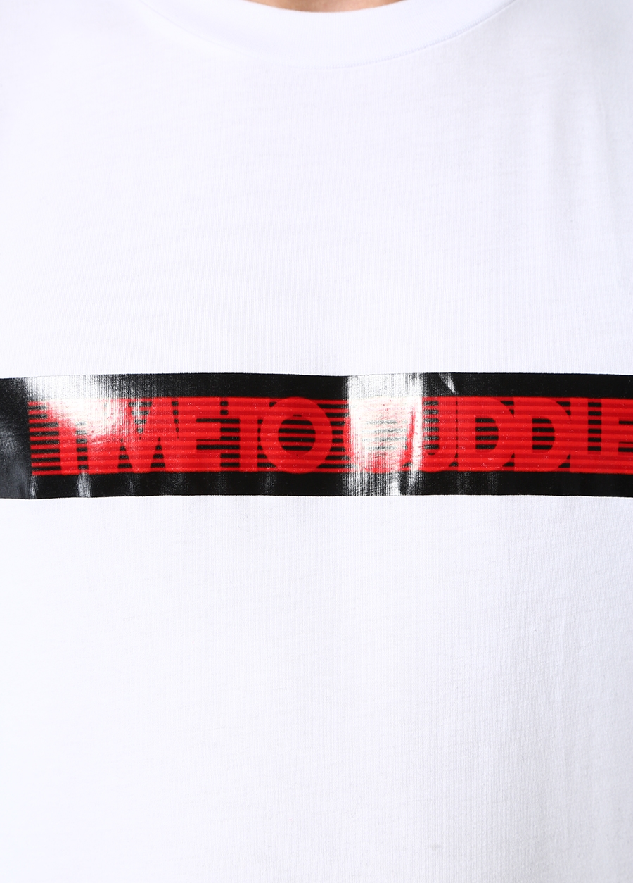 Beymen CULT OF CUDDLE Time To Cuddle Beyaz Bisiklet Yaka Baskılı T-shirt. 5