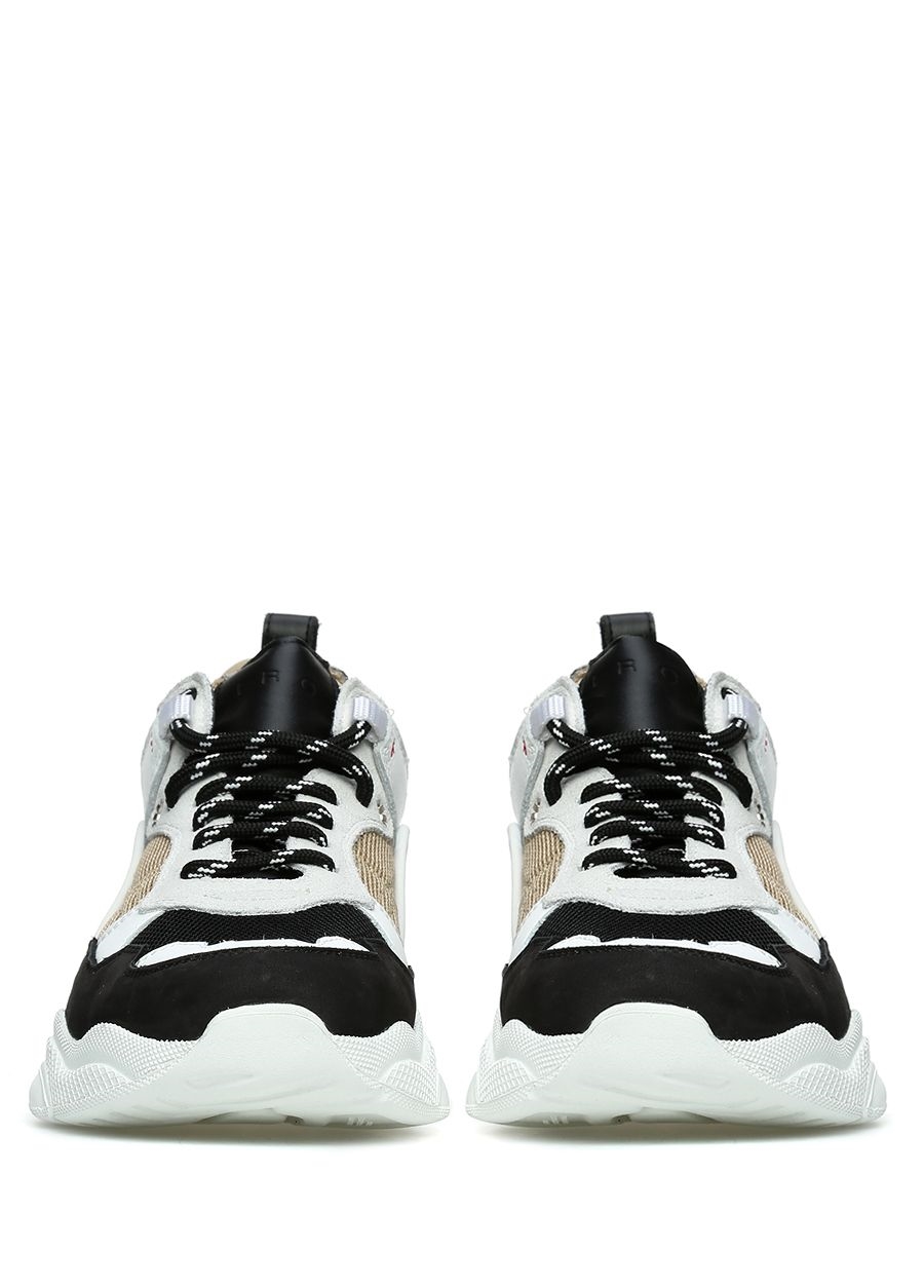 Beymen IRO Siyah Bej File Dokulu Kadın Deri Sneaker. 3