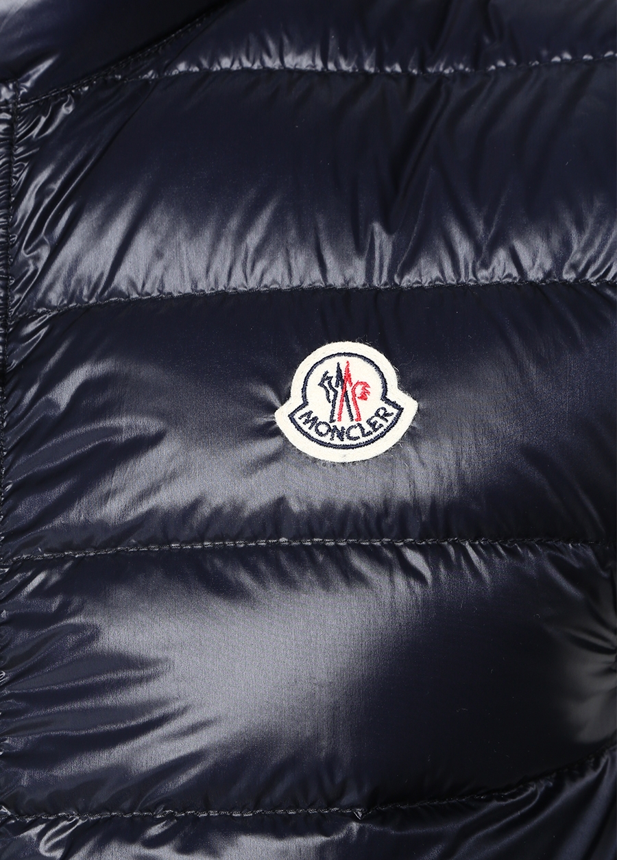 Beymen MONCLER Gui Lacivert Dik Yaka Logo Patchli PuffYelek. 5