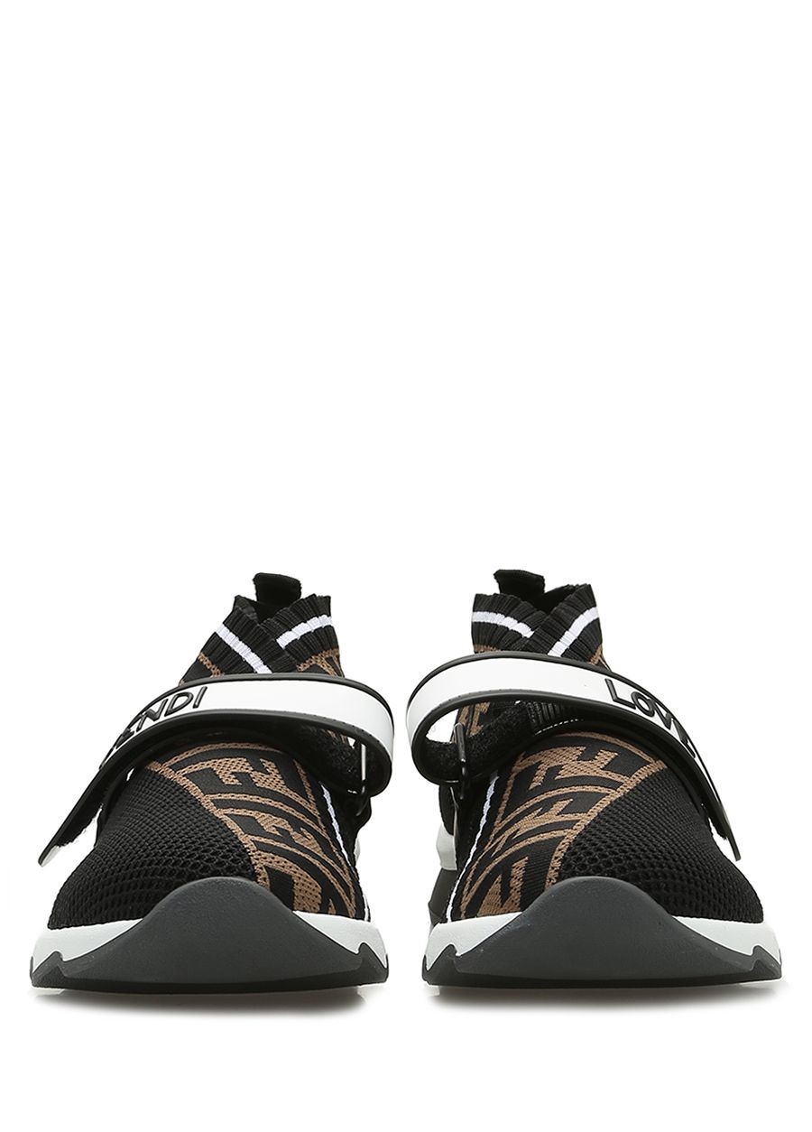 Beymen FENDI Kahverengi Siyah Logo Jakarlı Kadın Sneaker. 3