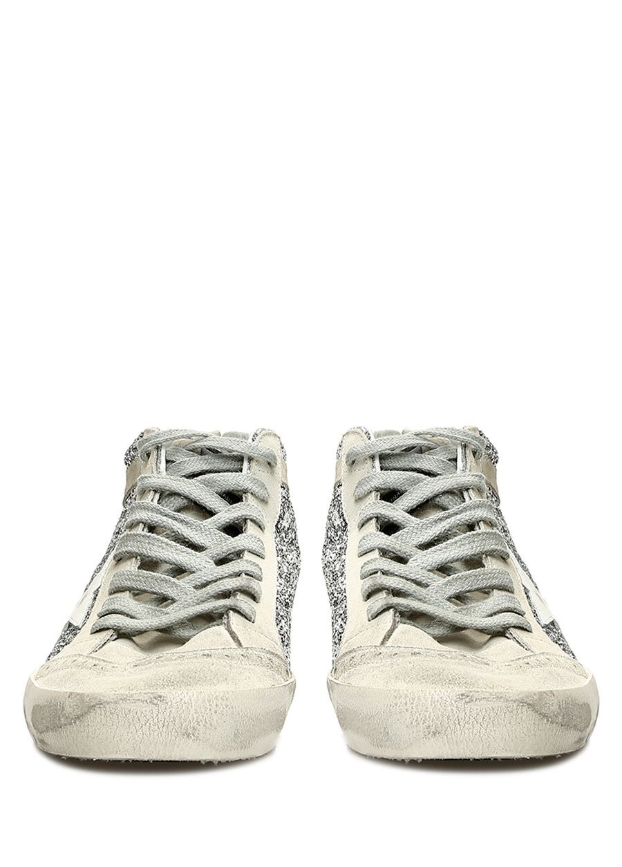 Beymen GOLDEN GOOSE Mid Star Silver Sim Dokulu Kadın KadifeSneaker. 3