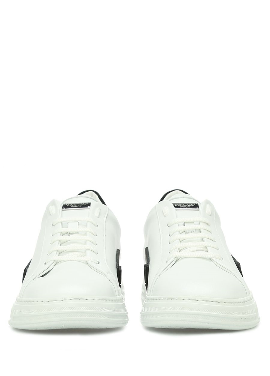 Beymen PHILIPP PLEIN Beyaz Siyah Taban Detaylı Erkek Deri Sneaker. 3