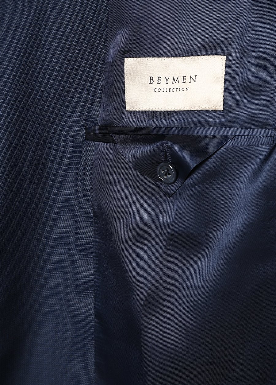 Beymen BEYMEN COLLECTION Drop 4 Lacivert Kelebek Yaka Yün Takım. 6