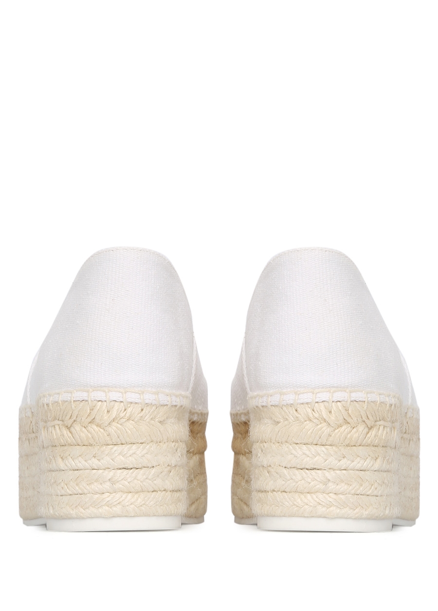 Beymen KENZO Beyaz Logo Nakışlı Platform Kadın Kanvas Espadril. 4 Beymen KENZO Beyaz Logo Nakışlı Platform Kadın Kanvas Espadril. 4