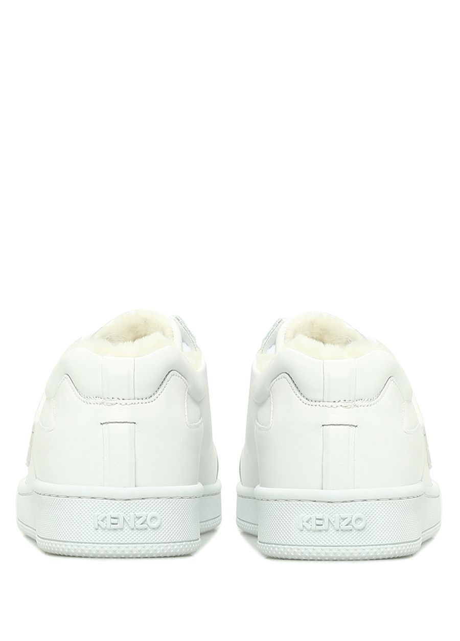 Beymen KENZO Beyaz Peluş Detaylı Erkek Deri Sneaker. 4