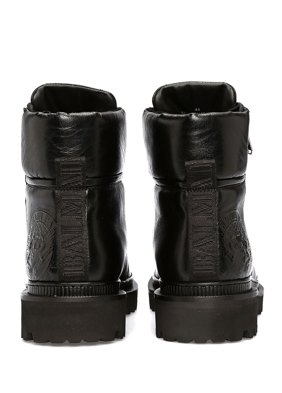 Beymen BALMAIN Siyah Logo Kabartmalı Erkek Deri Bot. 4